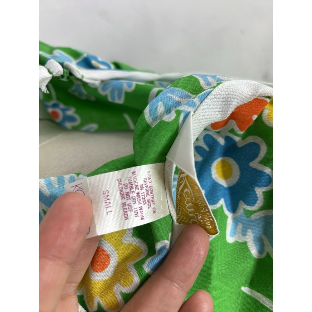 Vtg 60s Flower Power Patio House Dress Loungewear Psychedelic Hippy NWT MCM 70s - Picture 6 of 16